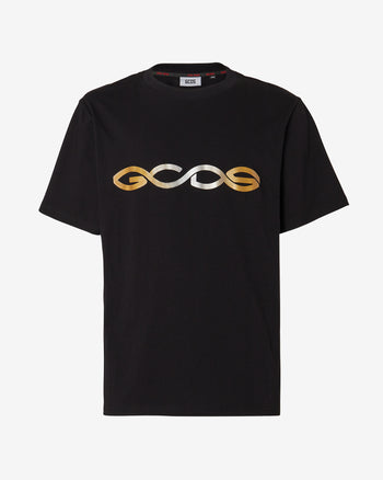 Reflective Print Logo Regulr T-Shirt | Men T-shirts Black | GCDS Spring/Summer 2023
